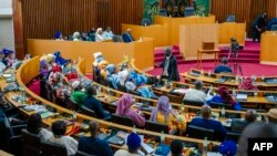 FILE — Senegalese lawmakers take part in the first parliamentary session since the July 2022 legislative elections, in Dakar on September 12, 2022. 