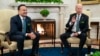 President Joe Biden meets with Ireland's Prime Minister Leo Varadkar in the Oval Office of the White House, in Washington, March 17, 2023.
