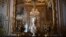 A bust of Queen Marie-Antoinette de Habsbourg-Lorraine, wife of France's King Louis XVI, sits in her bedroom in the chateau de Versailles, in Versailles, west of Paris, on June 19, 2023. 
