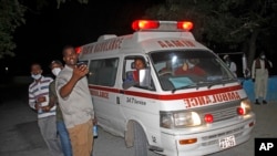 An ambulance arrives at a hospital in Mogadishu, Somalia, on March 5, 2021. Somalia reopened the National Blood Bank on Aug. 5, 2023, to address the shortage of blood supplies and save lives.