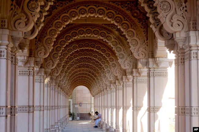 The temple was built by BAPS, a worldwide religious and civic organization within the Swaminarayan sect of Hinduism. (AP Photo/Luis Andres Henao)