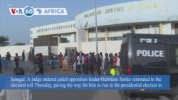 VOA60 Africa - Jailed Senegalese opposition leader Ousmane Sonko reinstated to the electoral roll