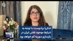 شکریا برادوست: با توجه به شرایط موجود نقش ایران در بازسازی سوریه کم خواهد بود