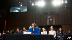Deputy Attorney General Lisa Monaco testifies before the Senate Judiciary Committee on Capitol Hill in Washington, April 19, 2023.