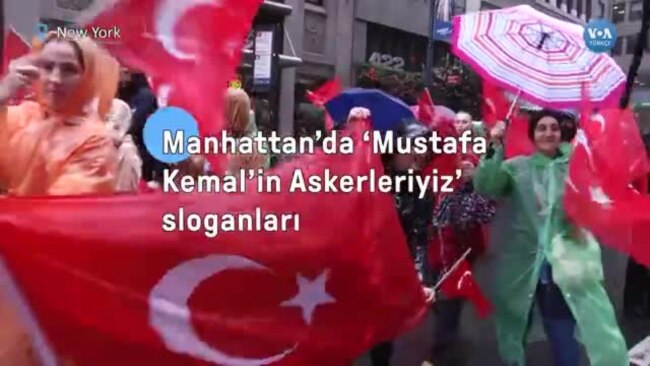 Manhattan’da ‘Mustafa Kemal’in Askerleriyiz’ sloganları