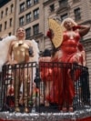 Revelers move along Fifth Avenue during the NYC Pride March, in New York City, June 30, 2024.