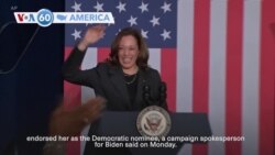 VOA60 America - Harris raises around $50 million since Biden endorsed her as Democratic nominee