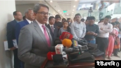 পররাষ্ট্র মন্ত্রণালয়ে এক ব্রিফিংয়ে পররাষ্ট্র প্রতিমন্ত্রী শাহরিয়ার আলম। ৩০ এপ্রিল, ২০২৩। 