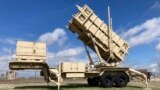 A Patriot missile mobile launcher is displayed outside the Fort Sill Army Post near Lawton, Oklahoma, March 21, 2023. Soldiers from Ukraine have been training on the weapon system at Fort Sill since January.