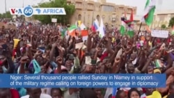 VOA60 Africa - Niger: Thousands rally in Niamey in support of military junta