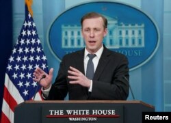 FILE—U.S. National Security Advisor Jake Sullivan speaks during a press briefing at the White House in Washington, U.S., March 12, 2024.