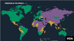 Mapa da liberdade no mundo, Relatório da Freedom House 2024