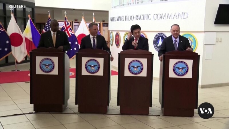US, Australia, Japan, Philippines hold talks in Hawaii...
