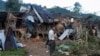 2023年10月10日被緬甸軍隊摧毀的房屋