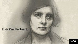Elvia Carrillo Puerto fue parte del movimiento que impulsó las luchas por el sufragio femenino en el siglo XX. [Ilustración de Sergio Valencia]