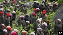 A view of Sentai Jizo, or 1000 stone statues, at &quot;Sessho Seki&quot; or &quot;Killing Stone,&quot; in Nasu, Tochigi Prefecture northern Japan.&nbsp;&nbsp;Sessho Seki is one of the most famous tourist attractions in the region.