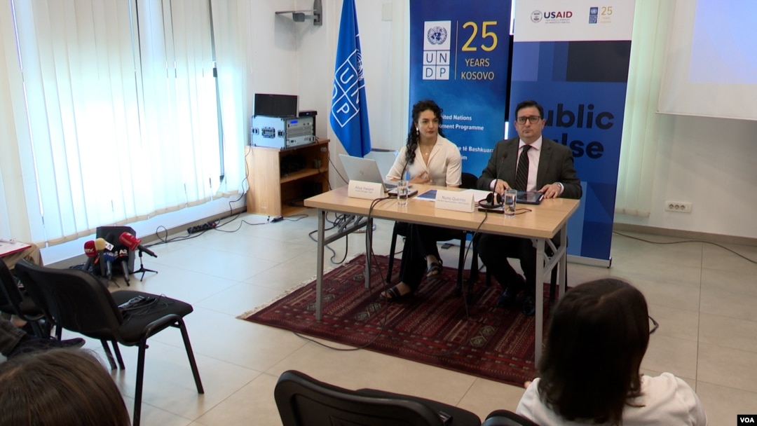 Predstavljanje izveštaja "Puls javnosti" na Kosovu (Foto: VOA)