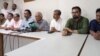 বিএনপির কেন্দ্রীয় কার্যালয়ে এক সংবাদ সম্মেলনে বিএনপির সিনিয়র যুগ্ম মহাসচিব রুহুল কবির রিজভী।