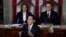 日本首相岸田文雄在美国会参众两院联席会议发表演讲。（2024年4月11日）