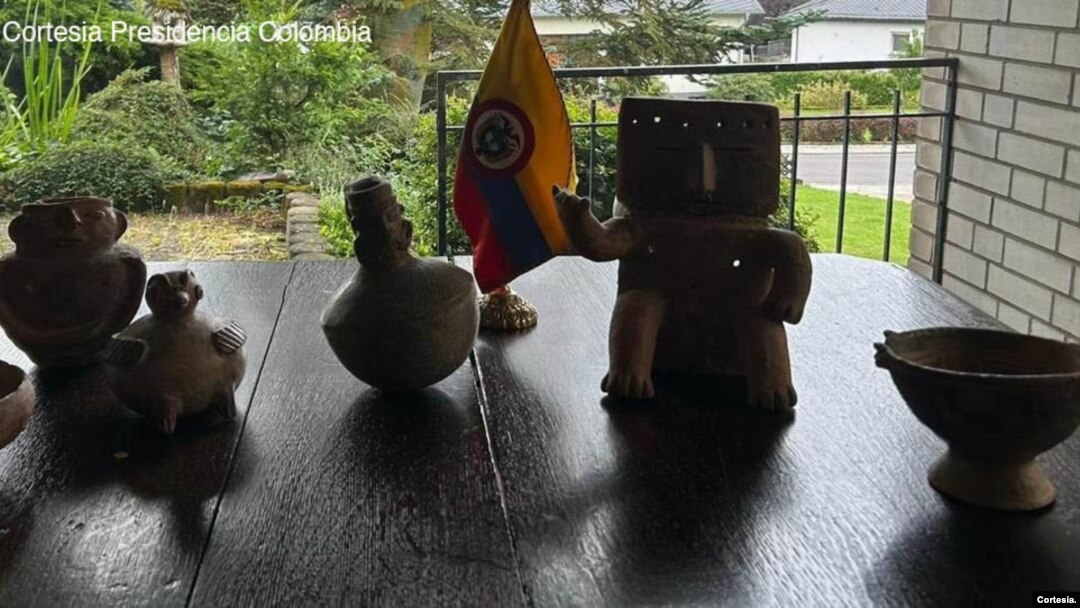 Piezas arqueológicas entregadas por Alemania a Colombia.