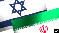 Quốc kỳ Israel và Iran.