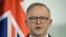 FILE - Australian Prime Minister Anthony Albanese speaks to the media in Berlin, July 10, 2023.