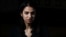 Iranian chess player Sarasadat Khademalsharieh, 25, better known as Sara Khadem looks on during an interview with Reuters in southern Spain, Feb. 15, 2023. 