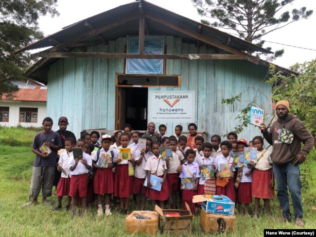 Perpustakaan di kompleks sekolah Yayasan Pendidikan Terpadu Muliama di Jayawijaya, Papua Pegunungan. (Foto: Dok Hano Wene)