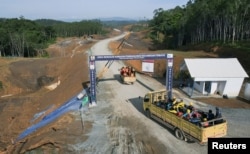 Pembangunan IKN Nusantara, di Sepaku, Kalimantan Timur, 8 Maret 2023. (Foto: Reuters/Willy Kurniawan)