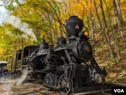 FILE - Steam locomotive on the Cass Scenic Railroad in West Virginia (Photo by Faith Pirlo)