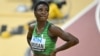 Tobi Amusan lors de la demi-finale du 100m haies aux Championnats du monde d'athlétisme de Budapest, le 23 août 2023.