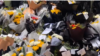 2023年10月28日中国安徽合肥红星路李克强故居前民众献花的悼念现场。（照片来自网络视频）