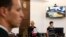 Judge Dr. Leona Németh delivers a verdict on the case of the captain of a river cruise boat in Budapest, Sept. 26, 2023. Yuriy Chaplinsky, the captain of a boat that collided with another vessel in Hungary's capital in 2019 was found guilty of negligence