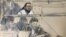 A court sketch made on Sept. 25, 2023, shows Mohamed Lamine Aberouz during the first day of the Magnanville attack trial at Paris courthouse. (AFP photo)
