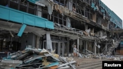 A view shows a marine station building destroyed during a Russian drone strike, amid Russia's attacks on Ukraine, in Izmail, Odesa region, Ukraine, Aug. 2, 2023.