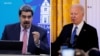Fotocomposición realizada por la Voz de América en la que aparecen los presidentes de Venezuela y Estados Unidos, Nicolás Maduro y Joe Biden.