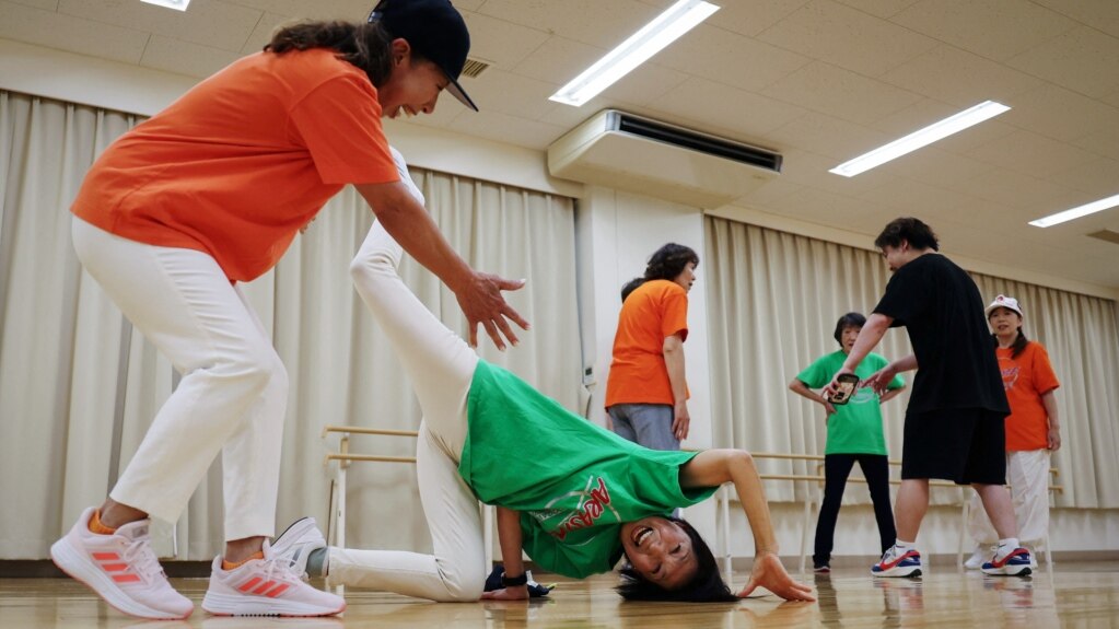 Inspired by Olympics, Japanese Seniors Learn Breakdancing