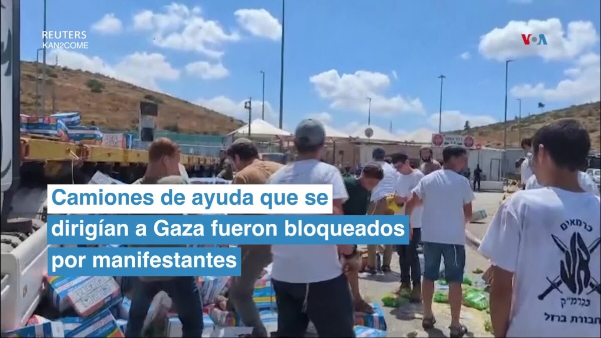 Camiones De Ayuda Que Se Dirigían A Gaza Fueron Bloqueados Por Manifestantes Israelíes