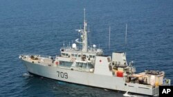 Canadian Ship SASKATOON sails in the Eastern Pacific 