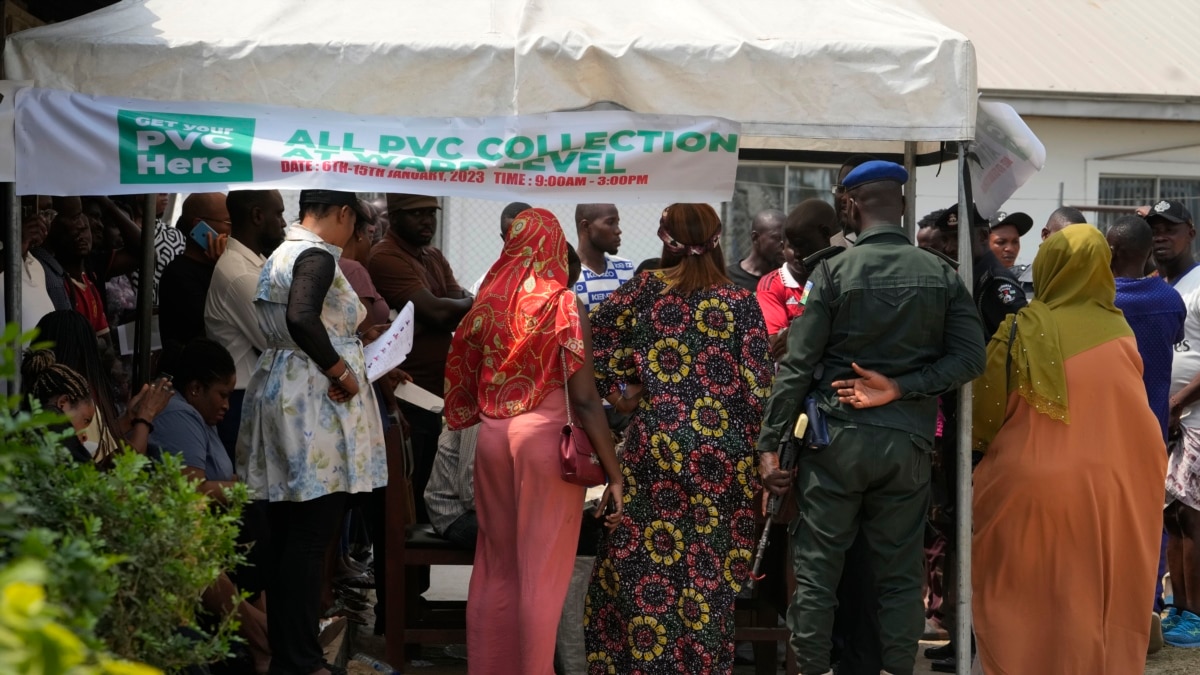 Permanent voters cards at a distribution centre in Lagos, ahead of