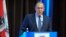 Russian Foreign Minister Sergey Lavrov addresses students of the MGIMO (Moscow State University for Foreign Relations) on the opening of the school year known as the "Day of Knowledge" in Moscow, Russia, Sept. 1, 2023. 