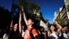 Mujeres argentinas se manifiestan a favor del aborto en el Día de Acción Global por el Acceso al Aborto, en Buenos Aires, el 28 de septiembre de 2023.