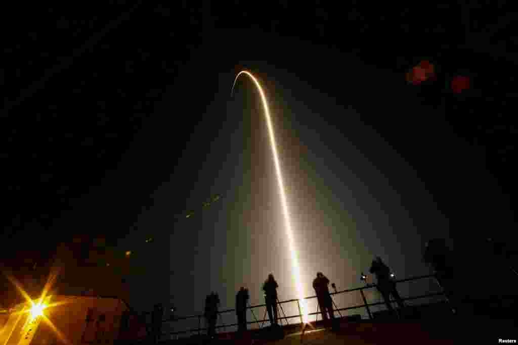 A SpaceX Falcon 9 rocket carrying the company&rsquo;s Dragon spacecraft is launched to the International Space Station from the Kennedy Space Center in Cape Canaveral, Florida, March 3, 2024.