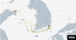 더 이호의 지난 1년 간 항적. 입항한 항구가 중국 웨이하이와 부산 등 단 2곳에 불과하다. 자료=MarineTraffic