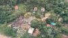 Una vista aérea de un área afectada por fuertes lluvias en el Bosque Atlántico, estado de Sao Paulo, Brasil, el 19 de febrero de 2023, en esta captura de pantalla obtenida de un video de las redes sociales.