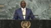 Rais wa Kenya William Ruto alipokuwa akihutubia kikao cha 77 cha Baraza Kuu la Umoja wa Mataifa huko New York Septemba 21, 2022. Picha na TIMOTHY A. CLARY / AFP. 