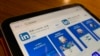 The internet App Store page showing the Chinese LinkedIn app is displayed on a device in Beijing, Oct. 15, 2021