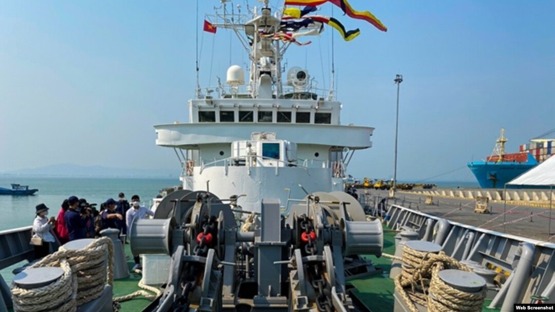 Tàu Settsu thăm Đà Nẵng ngày 13/2/2023. Photo: Báo Đà Nẵng
