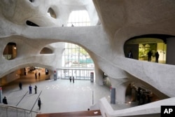 FILE - The Richard Gilder Center for Science, Education and Innovation is seen during a media preview Wednesday, April 26, 2023, at the American Museum of Natural History in New York. The Gilder Center opens to the public May 4. (AP Photo/Mary Altaffer)