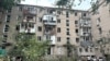 乌克兰尼古拉耶夫市一栋居民楼遭到俄罗斯的导弹攻击。(2024年7月19日)
